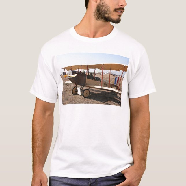 Curtiss Jenny Biplaneflygplan Tee Shirt (Framsida)