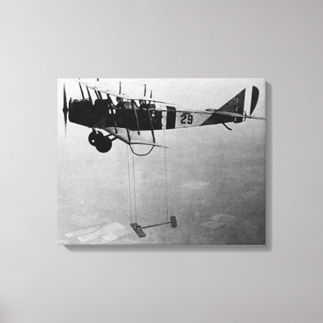 Curtiss JN-4 Jenny Aircraft med modell Vinge Canvastryck (Framsida)