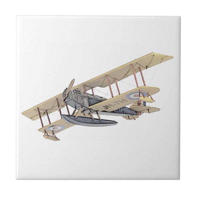 Curtiss JN-4 Jenny flöteflygplan Kakelplatta (Framsidan)