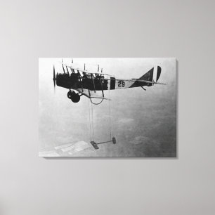 Curtiss JN-4 Jenny flygplan med modellerar vingen Canvastryck