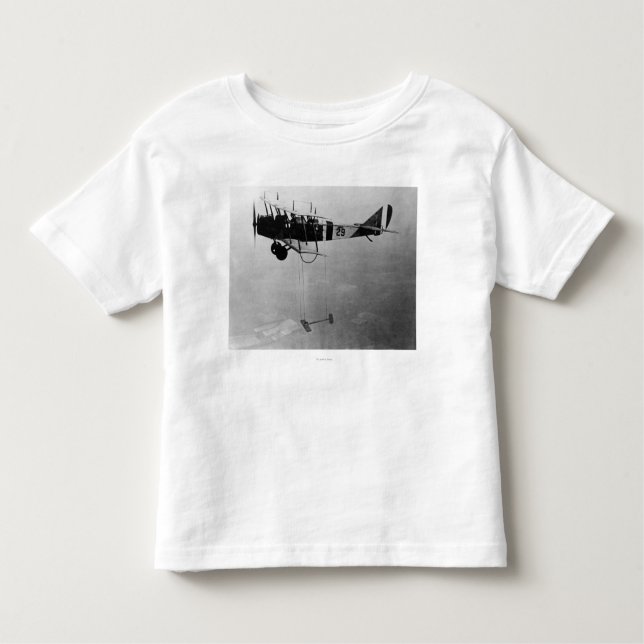 Curtiss JN-4 Jenny flygplan med modellerar vingen T-shirt (Framsida)