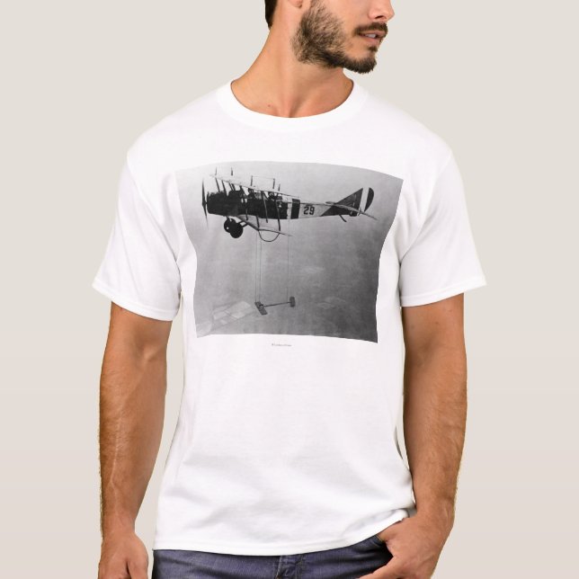 Curtiss JN-4 Jenny flygplan med modellerar vingen T Shirt (Framsida)