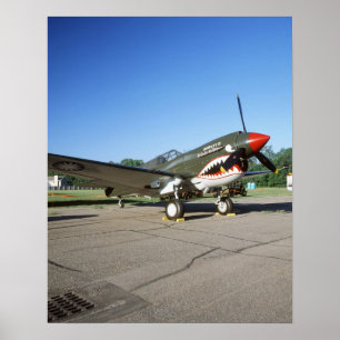 Curtiss P-40 Warhawk, på Minnesota CAF Air Show Poster
