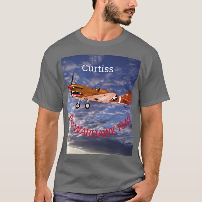 Curtiss P-40 Warhawk T Shirt (Framsida)