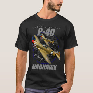 Curtiss P-40 Warhawk USAF WW2 Fighter Aircraft T Shirt