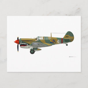 Curtiss P-40 Warhawk Vykort