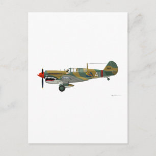 Curtiss P-40 Warhawk Vykort