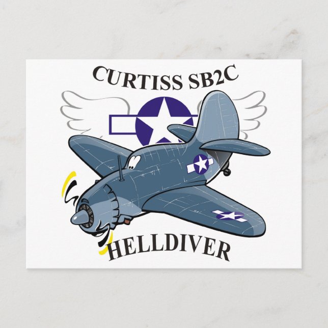 curtiss sb2c helldiver vykort (Framsida)