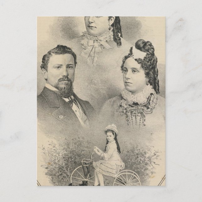 Curtiss & Todd-familjen porträtt Vykort (Framsida)
