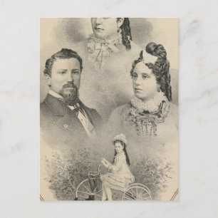 Curtiss & Todd-familjen porträtt Vykort