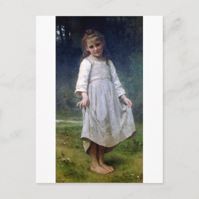Curtsey, Bouguereau Vykort (Framsida)