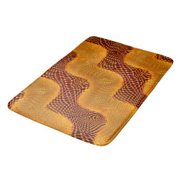 Curva laranja e pontos dourados sobre fundo marrom badrumsmatta