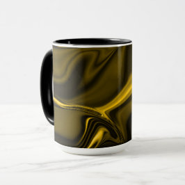 Curvas amarelas ou dourados em imagem marrom. mugg