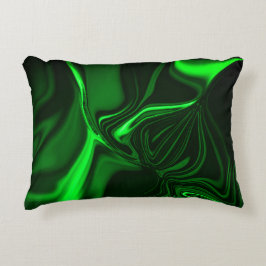 Curvas e dobras verde niquelado em fundo escuro. prydnadskudde