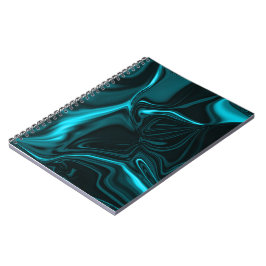 Curvas em azul turquesa, céu profundo ou ciano anteckningsbok