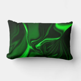 Curvas ou ondulações verde metálico, fundo escuro. lumbarkudde