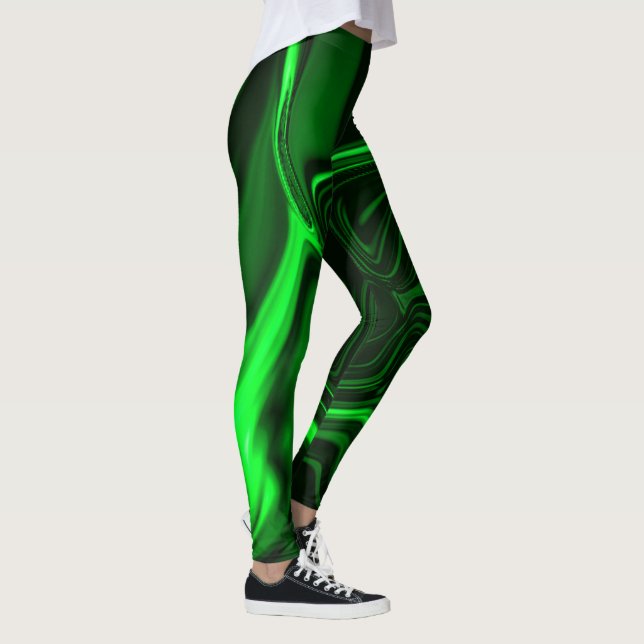 Curvas verdes em imagem verde escura. leggings (Höger)