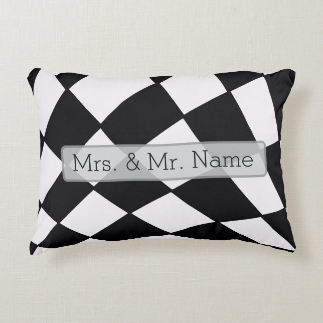 Curved Grid | Modern  Prydnadskudde (Framsidan)