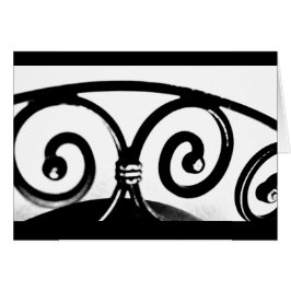 Curved Järn Art Hälsningskort