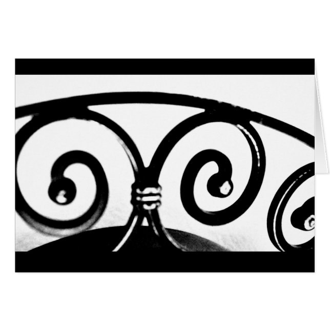 Curved Järn Art Hälsningskort (Framsidan Horizontal)