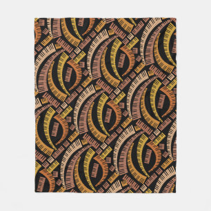 Curved Piano Nycklar Fleece Blanket