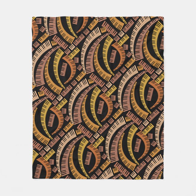 Curved Piano Nycklar Fleece Blanket (Framsidan)