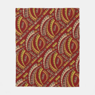 Curved Piano Nycklar Fleece Blanket