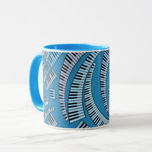Curved Piano Nycklar Mugg