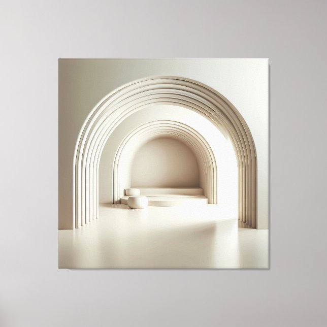 Curved Upholstered Alcove Canvastryck (Framsida)