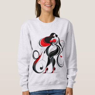 Curvy Abstrakt Silhouette Art T Shirt