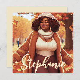 Curvy Black Woman Fall Bliss Thanksgiving