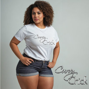 Curvy Chick Chrome-Logotyp T Shirt