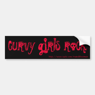 "Curvy flickasten.", Bildekal