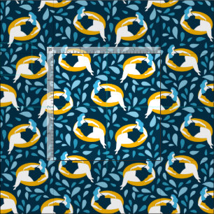 Curvy Girl Swimming Fabric Tyg