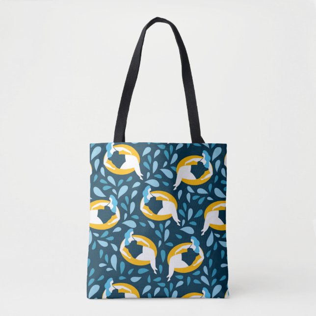 Curvy Girl Swimming Tote Tygkasse (Framsida)