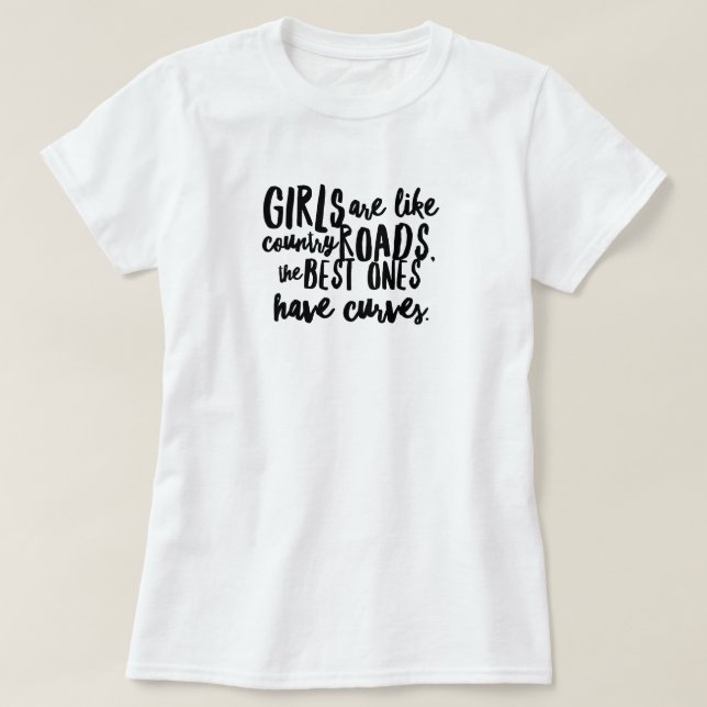 Curvy Girls n'Land Roads T-Shirt (Design framsida)