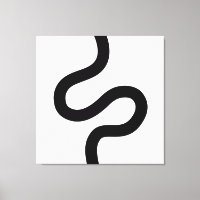 Curvy Line 02 - Black on White