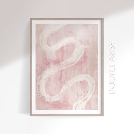 Curvy lush rosa abstrakt feminine wall art poster