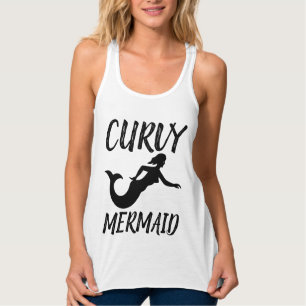CURVY MERMAID Dam T-Shirtsar Linne Med Racerback