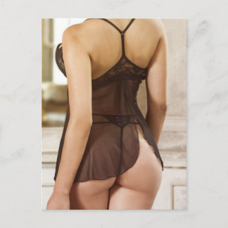 Curvy Pin Up Girl-vykort Vykort