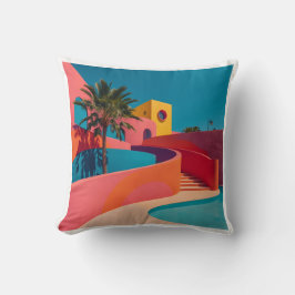 Curvy Post-Modern Memphis Pattern | Soft Geometric Kudde