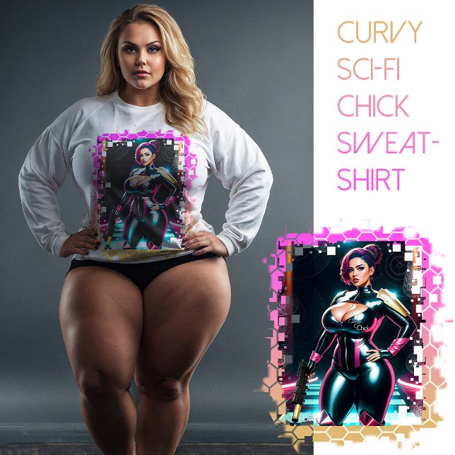 Curvy Sci-Fi-Chick T Shirt (Skapare uppladdad)