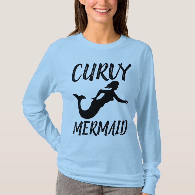 CURVY SJÖJUNGFRU Dam T-Shirts (Framsida)