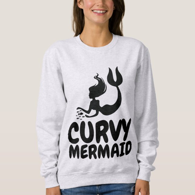 CURVY SJÖJUNGFRU T-Shirts-SWEATSHIRTS T Shirt (Framsida)