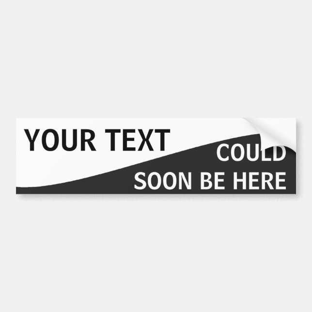 Curvy svartvit mall bildekal (Framsidan)
