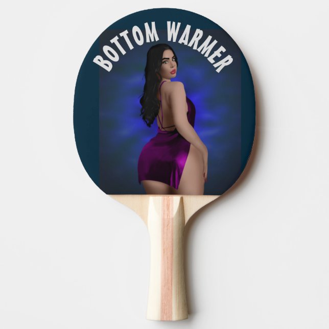 CURVY TJEJE STOR BOTTEN SKÖN PING PONG PADDLA PINGISRACKET (Framsidan)