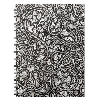 Curvy Twisty Cartoon Weird Faces Design Anteckningsbok