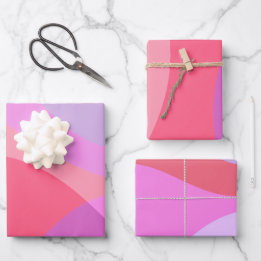 Curvy Wave in Lavender Set of Wrapping Papper