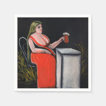 Curvy Woman med Mugg av Beer