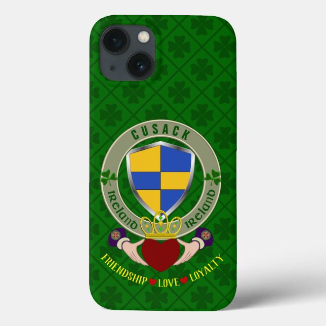 Cusack Irish Shield & Claddagh Personlig (Baksida)